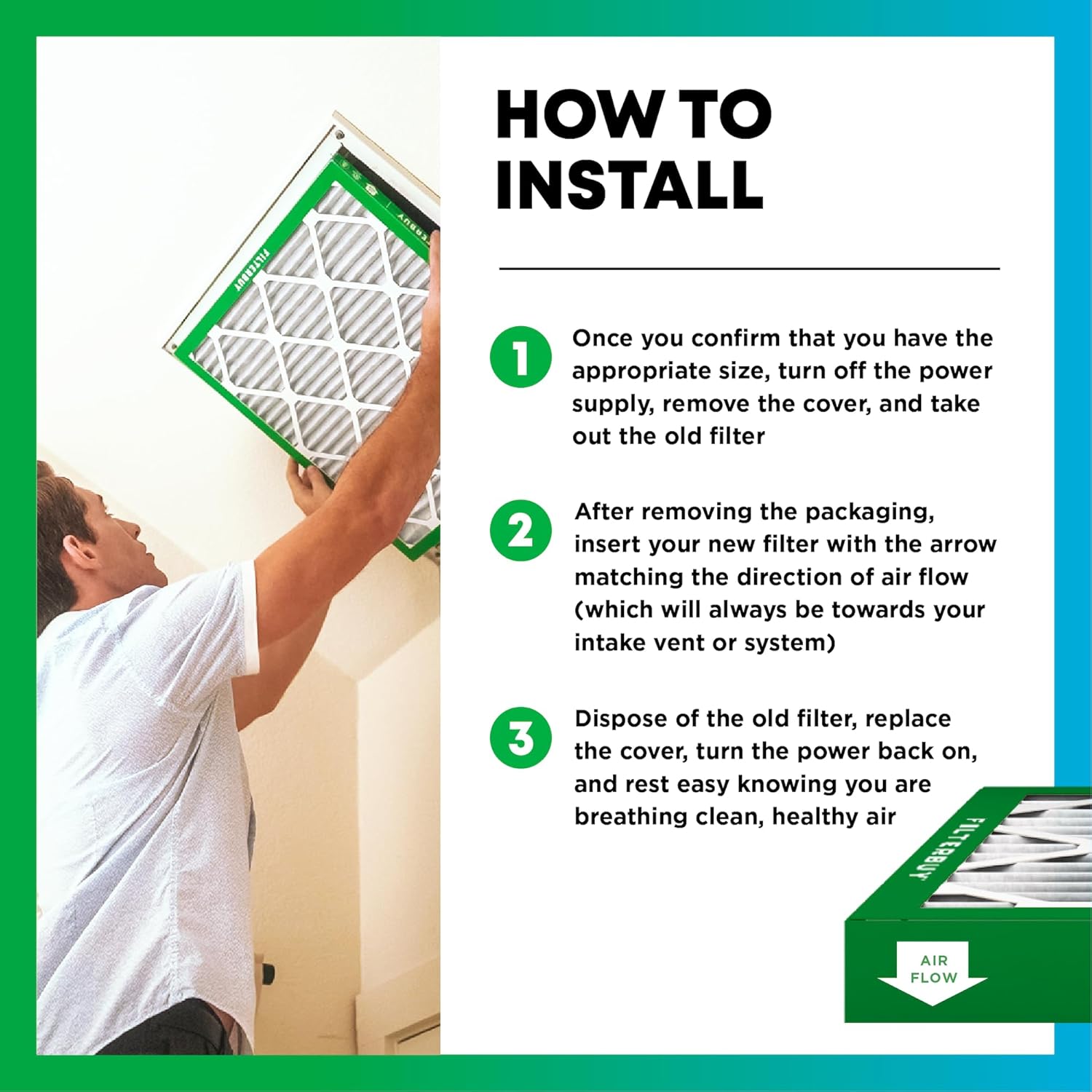 Filterbuy 16x25x1 Air Filter MERV 8 Dust Defense 4 Pack - Performance Testing