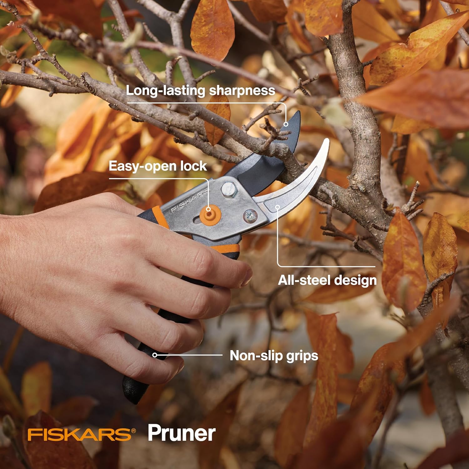 Fiskars Bypass Pruning Shears Garden Clippers - Key Specifications