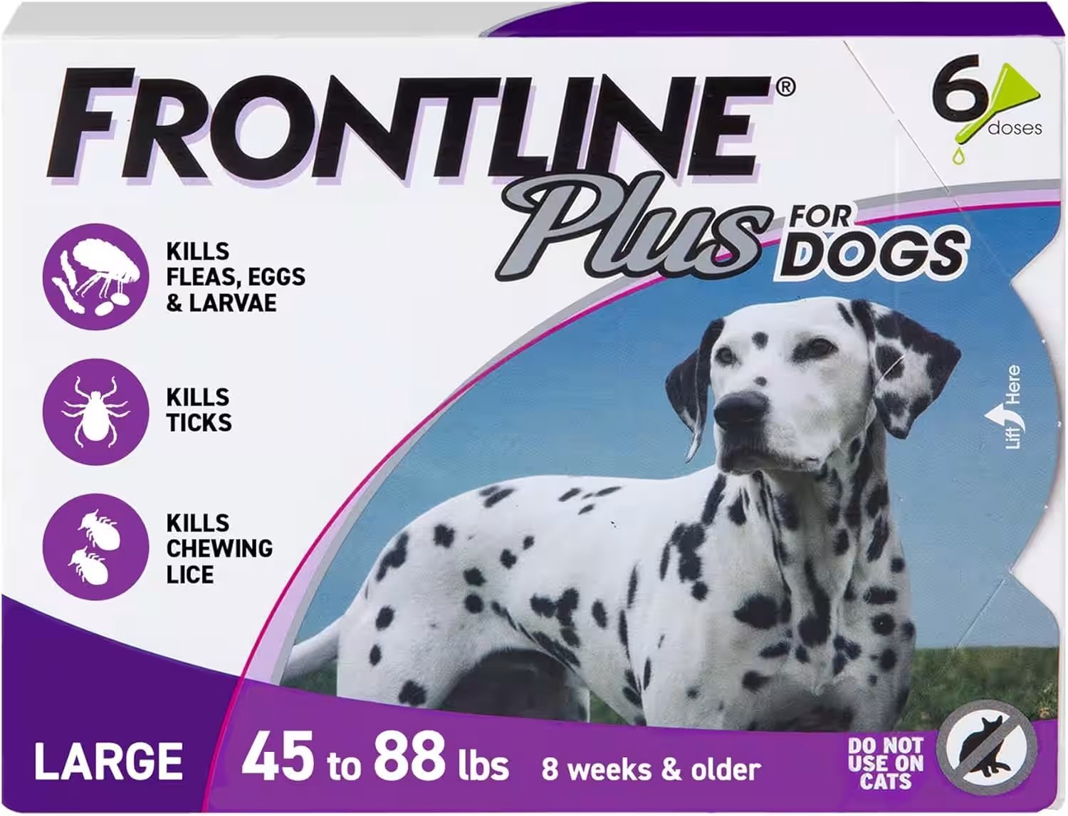 Frontline Plus Flea Tick Treatment Dogs 45-88 Lbs 6 Doses Review