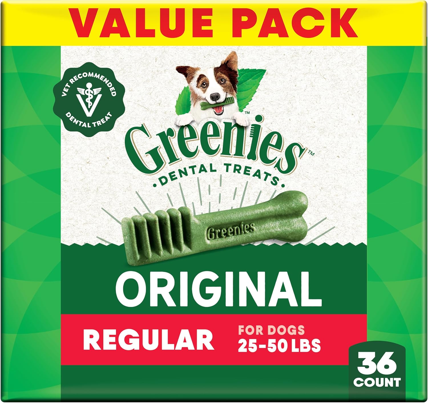 Greenies Original Dental Dog Treats Regular 36oz Review