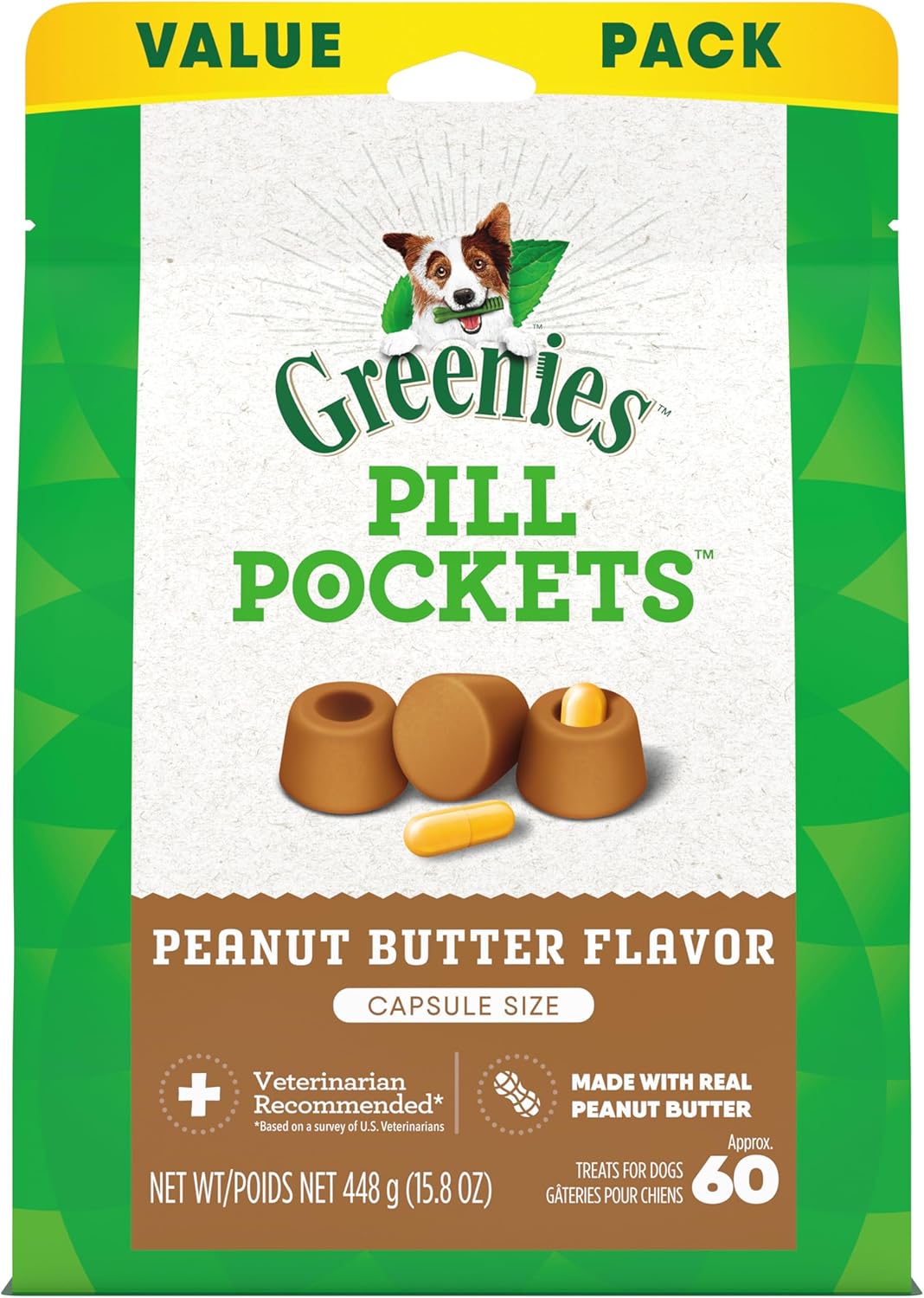 Greenies Pill Pockets Dog Treats Capsule Size Peanut Butter Review