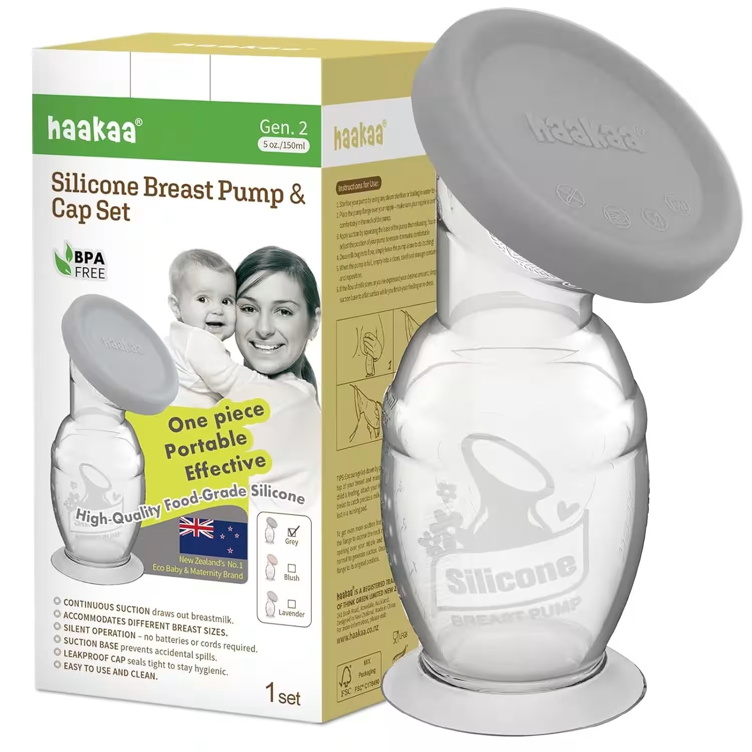 Haakaa Silicone Breast Pump Manual 5oz Review