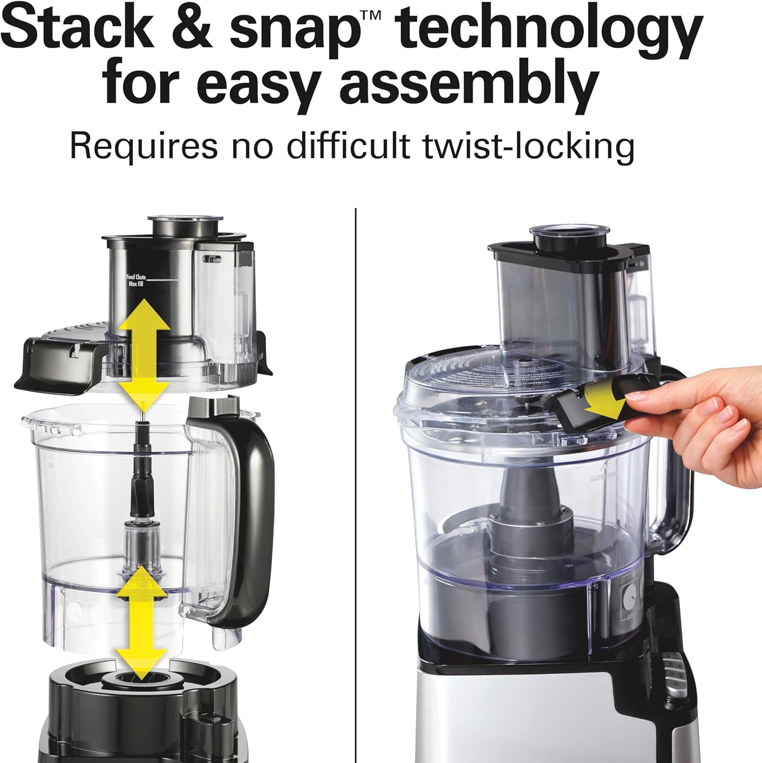 Hamilton Beach Stack Snap 12 Cup Food Processor - Key Specifications