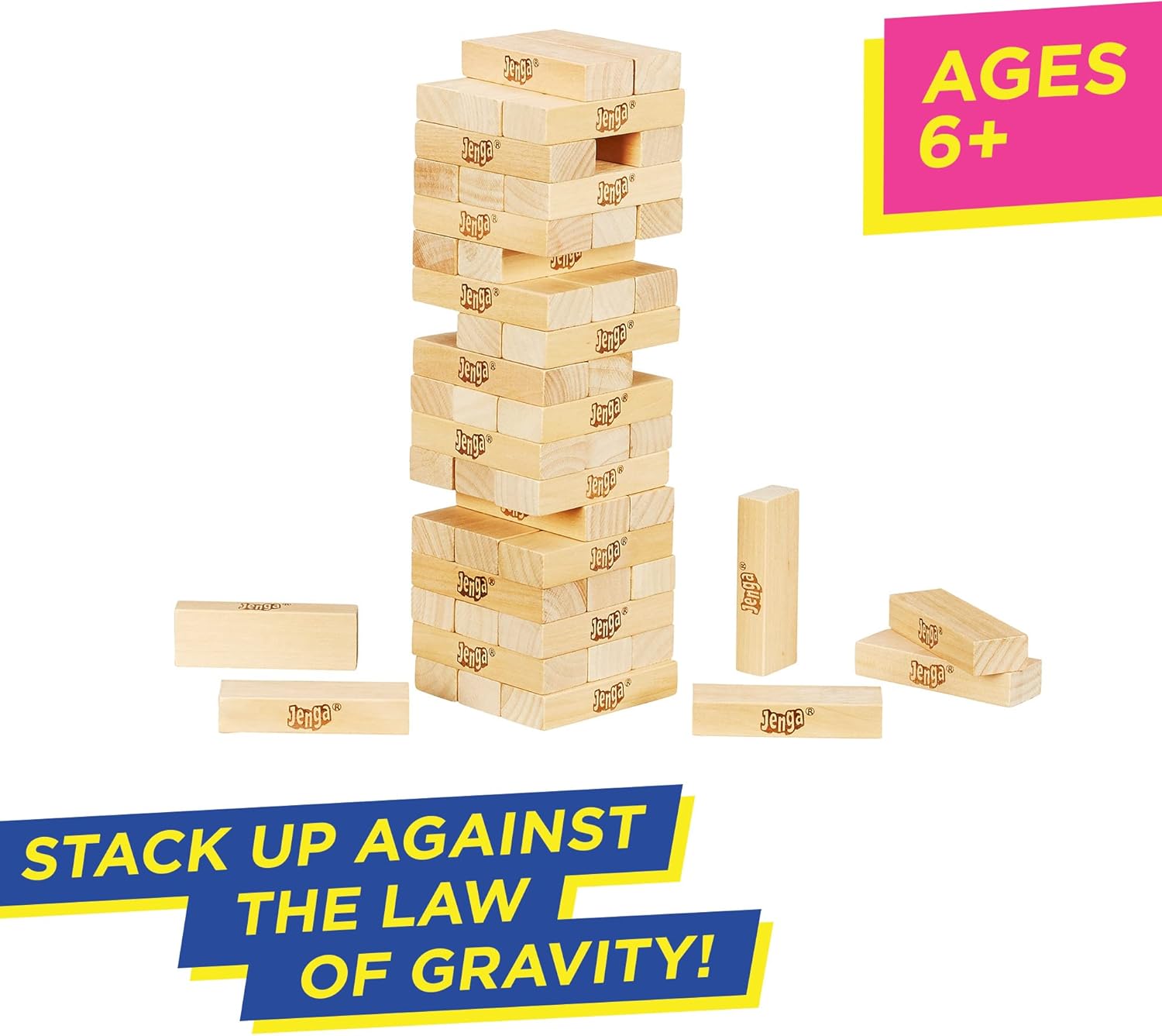 Hasbro Gaming Jenga Classic Wood Block Game - Key Specifications