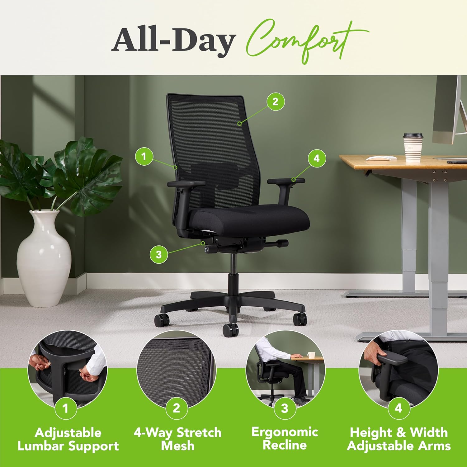 HON Ignition 2.0 Ergonomic Office Chair Mesh Back - Real-World Performance