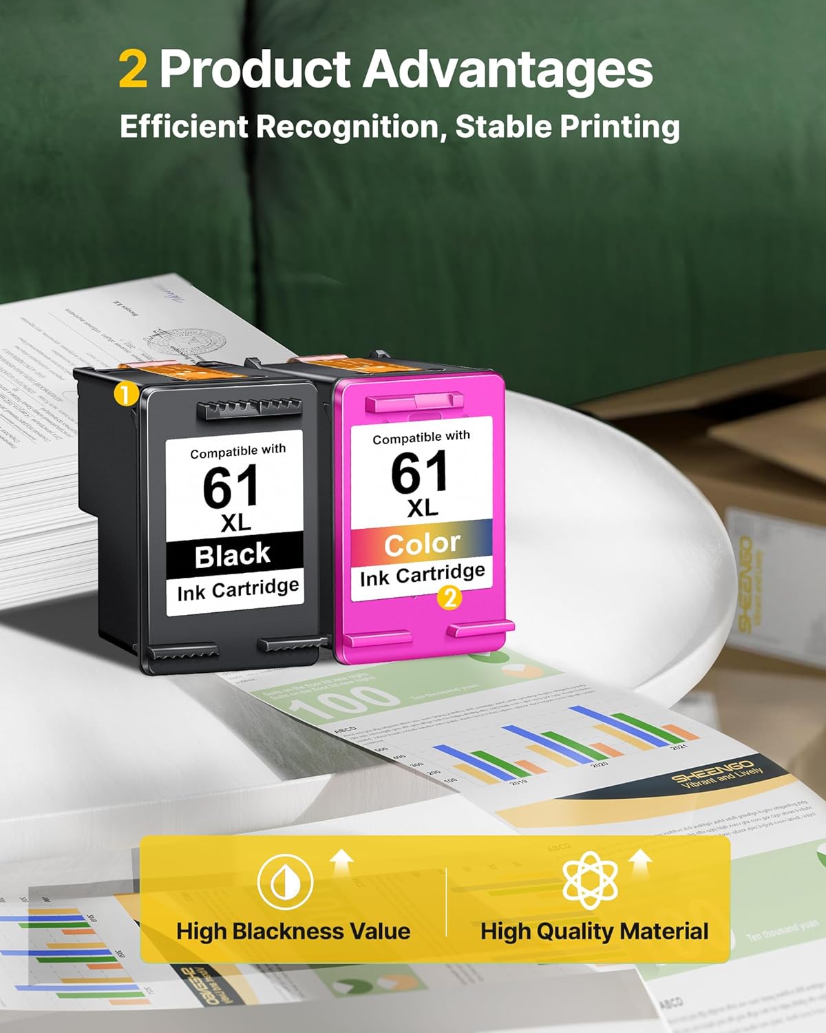 HP 61 Ink Cartridge Combo Pack Black and Color - Performance Testing