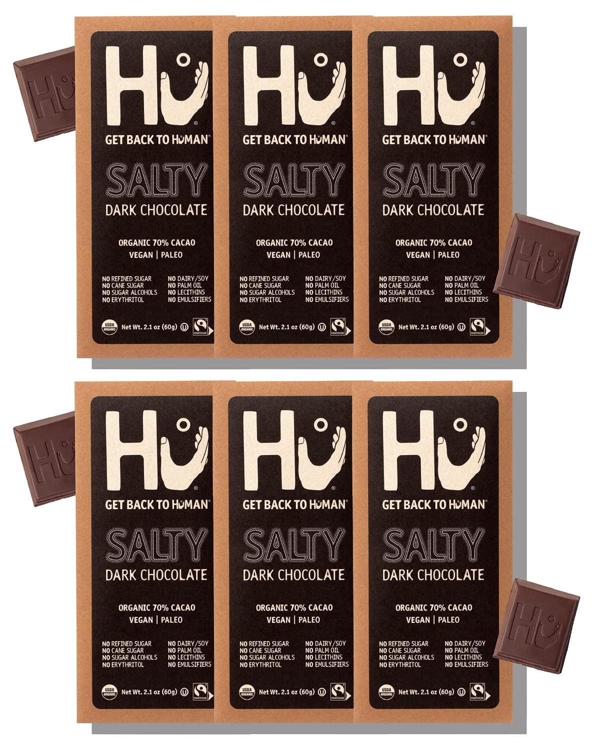 Hu Salty Dark Chocolate Bar Organic 2.1oz 6 Pack Review