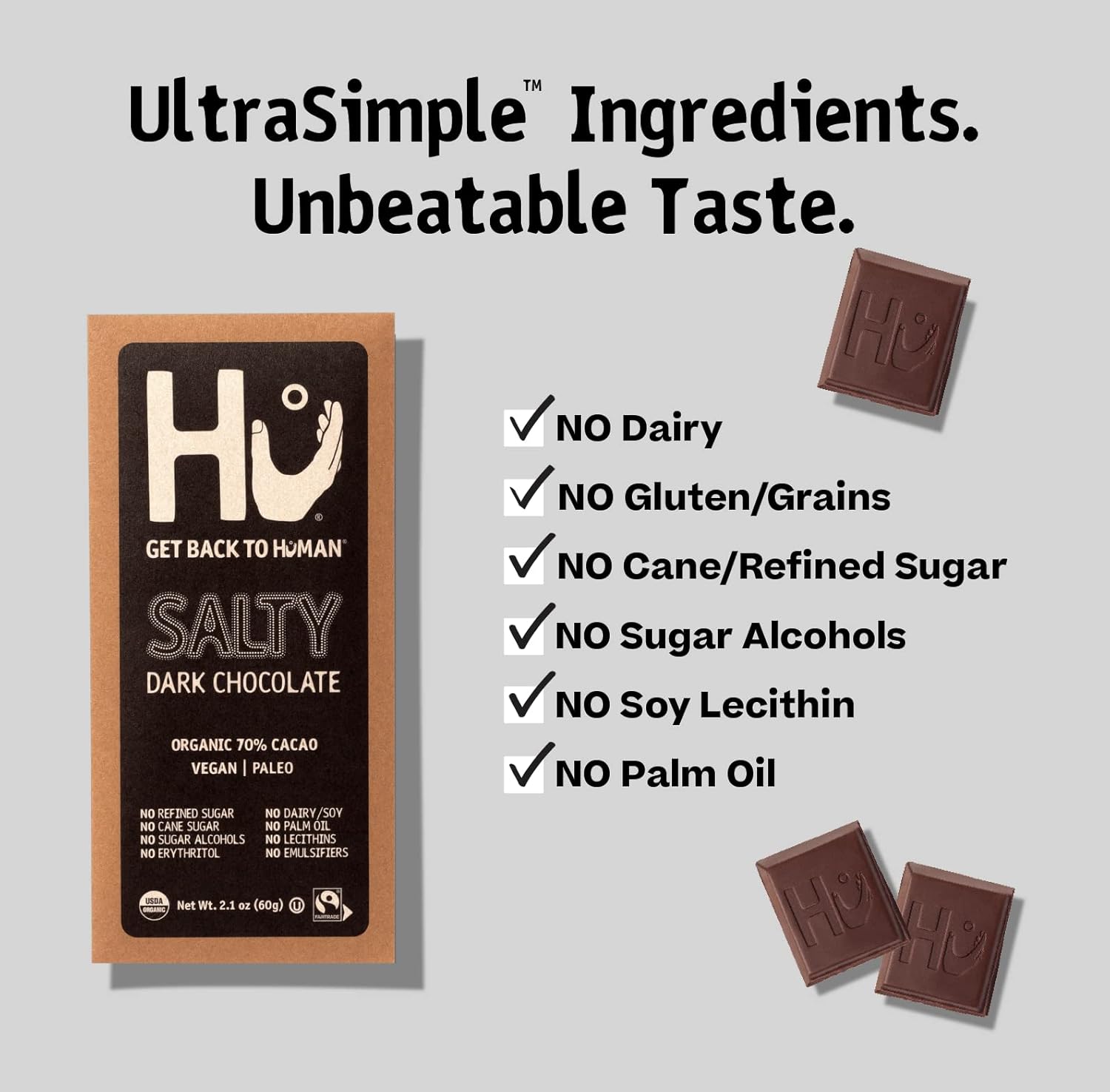 Hu Salty Dark Chocolate Bar Organic 2.1oz 6 Pack - Real-World Performance