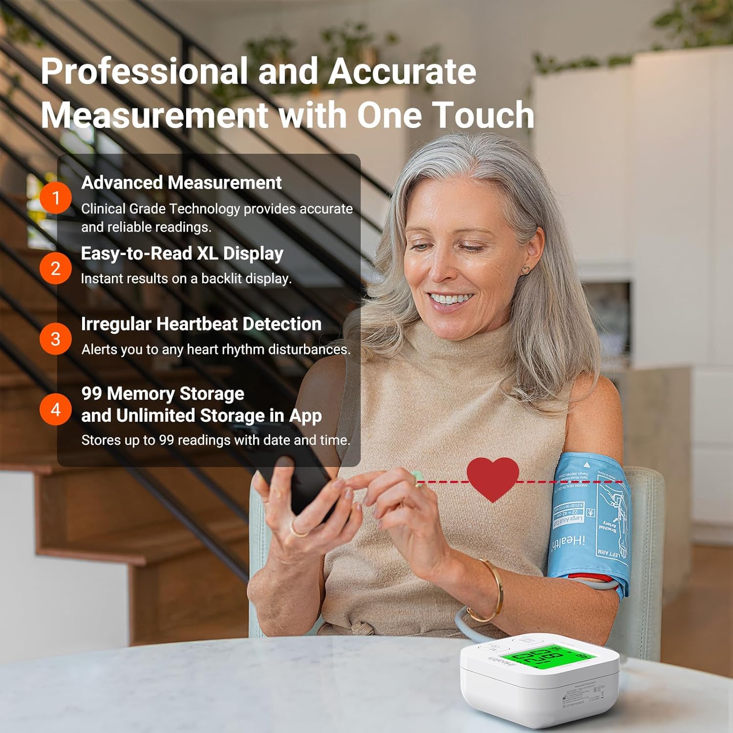 iHealth Track Smart Upper Arm Blood Pressure Monitor - Key Specifications