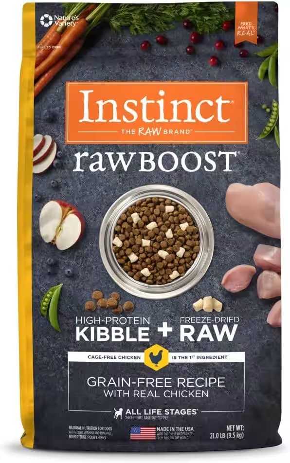 Instinct Raw Boost Grain Free Dog Food Chicken 21 Lbs Review: 60,000+ Reviews Can't Be Wrong — Or Can They? - Product Image