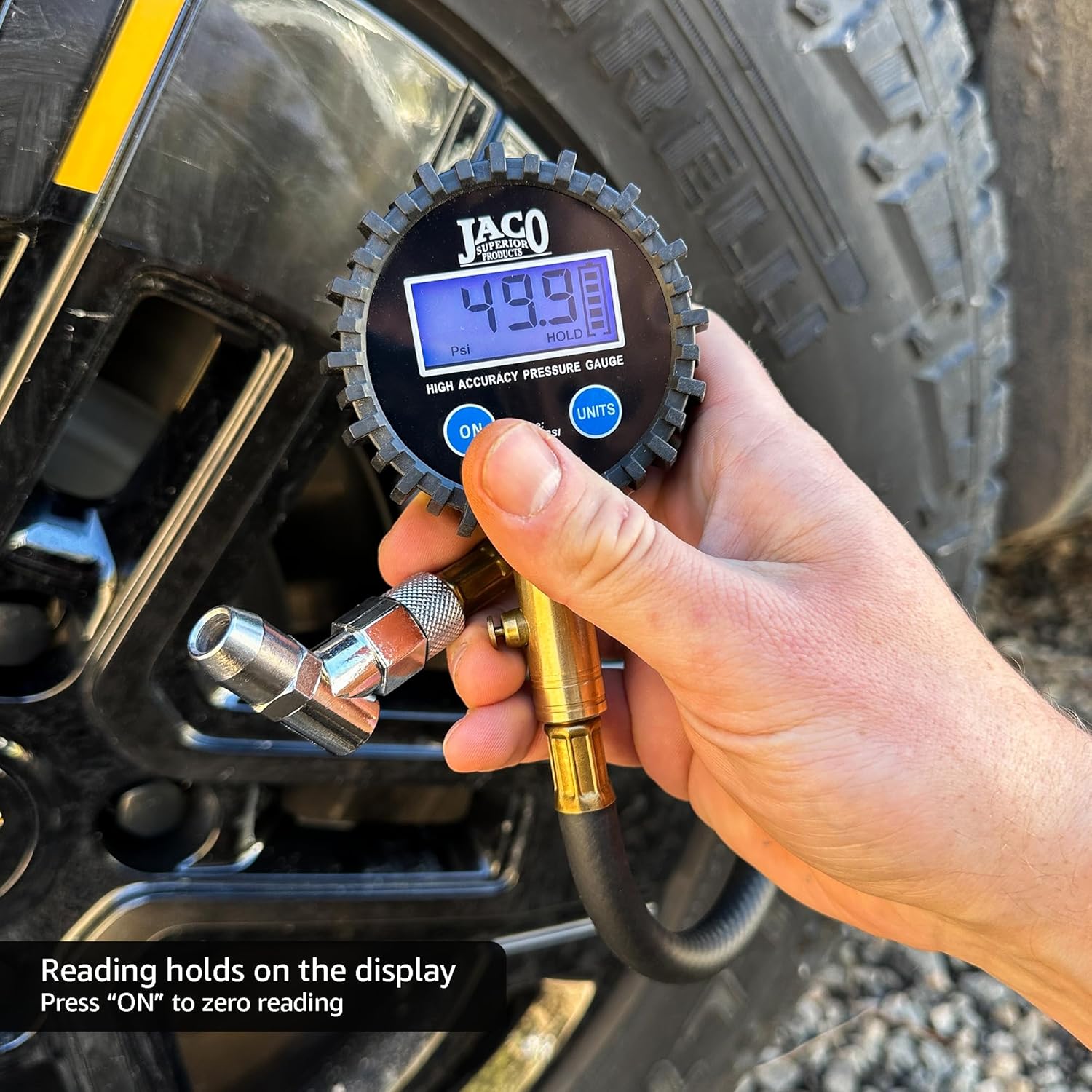 JACO ElitePro Digital Tire Pressure Gauge 100 PSI - Performance Testing