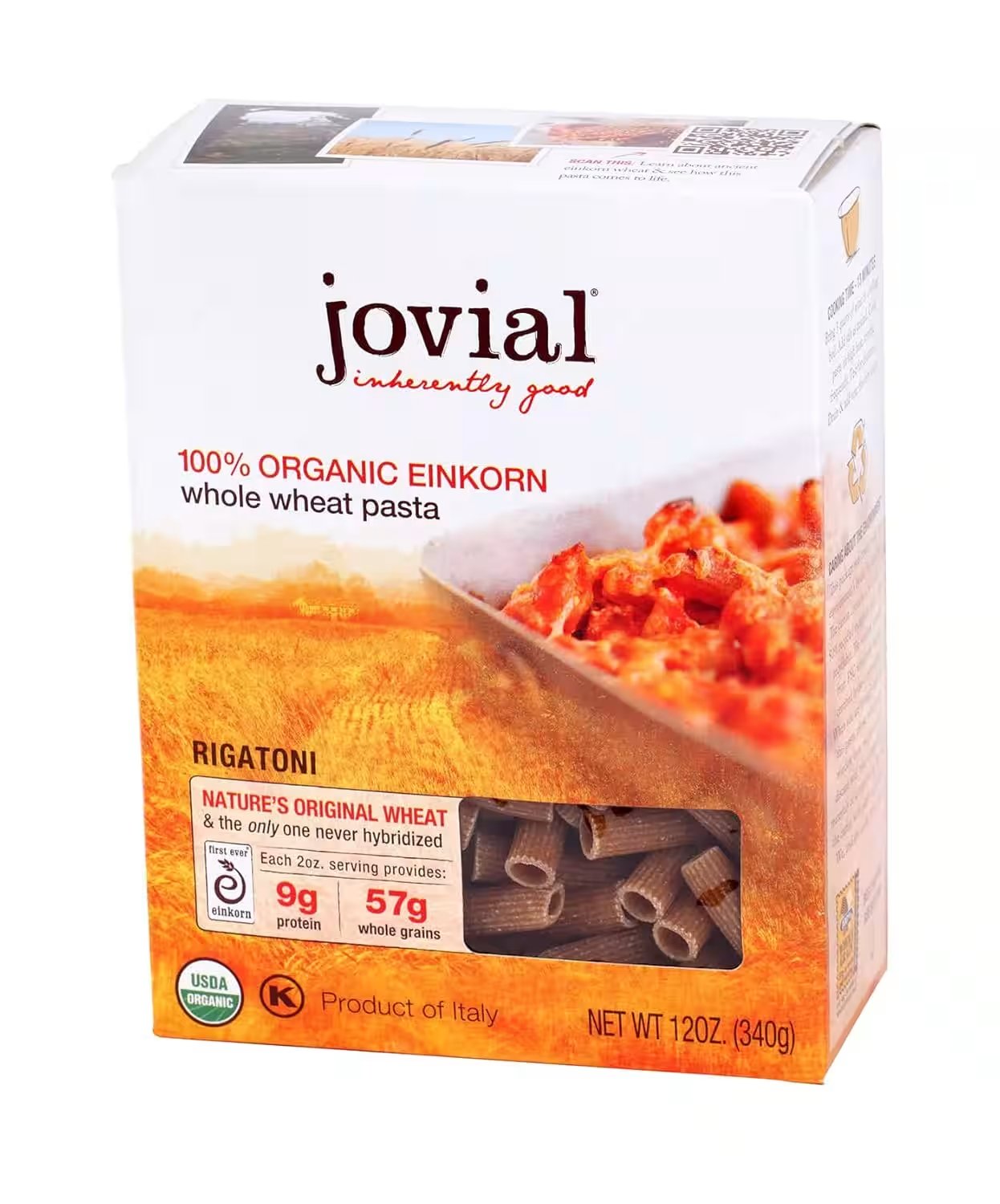 Jovial Organic Einkorn Rigatoni Pasta 12oz Review