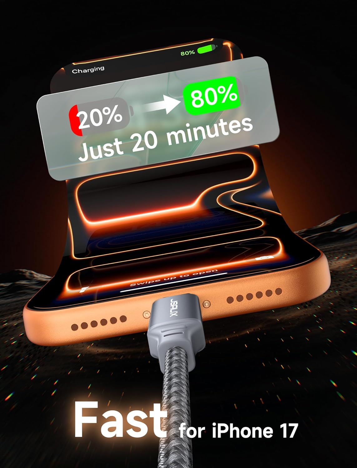 JSAUX USB-C to USB-C Cable 100W 6.6ft 2 Pack - Key Specifications