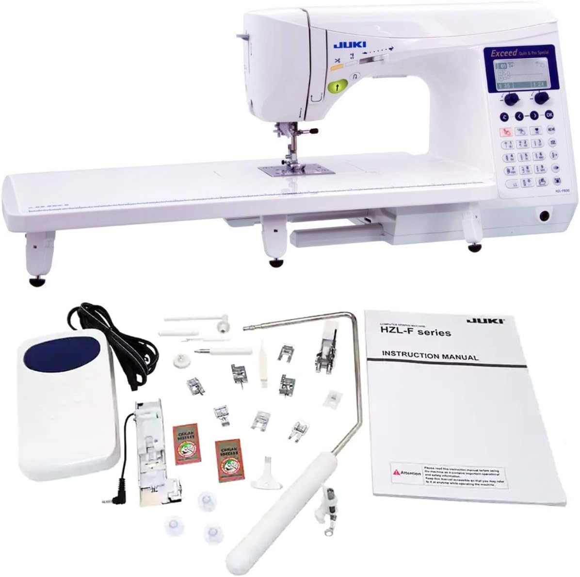 JUKI HZL-F600 Computerized Sewing Quilting Machine - Key Specifications
