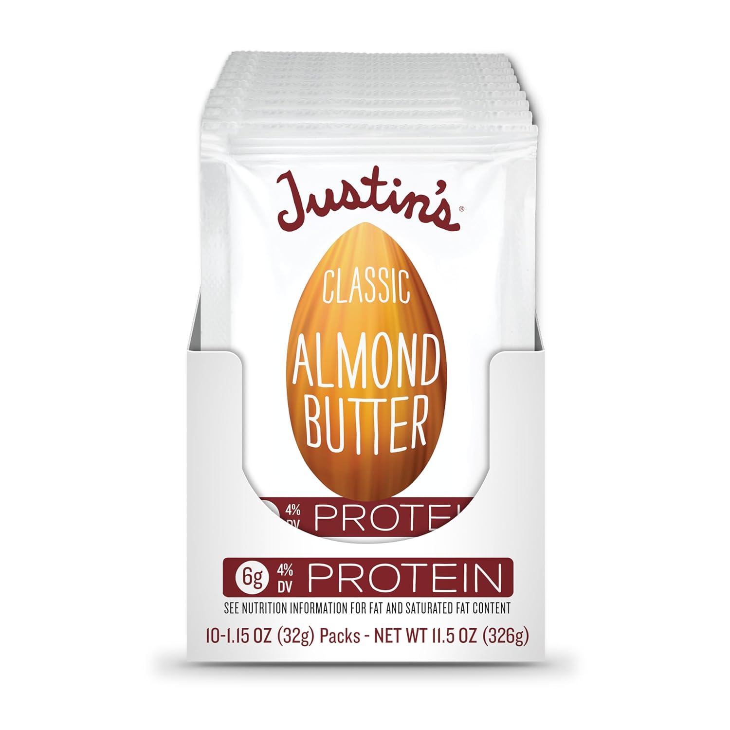 Justin's Almond Butter Classic Squeeze Pack 10 Count - Design and Build Quality