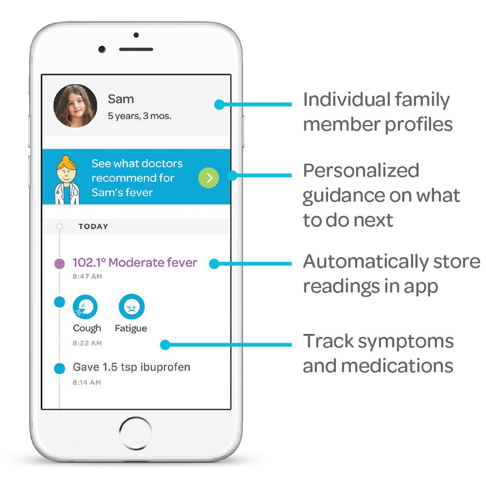 Kinsa Smart Stick Digital Thermometer KSA-120 - Key Specifications