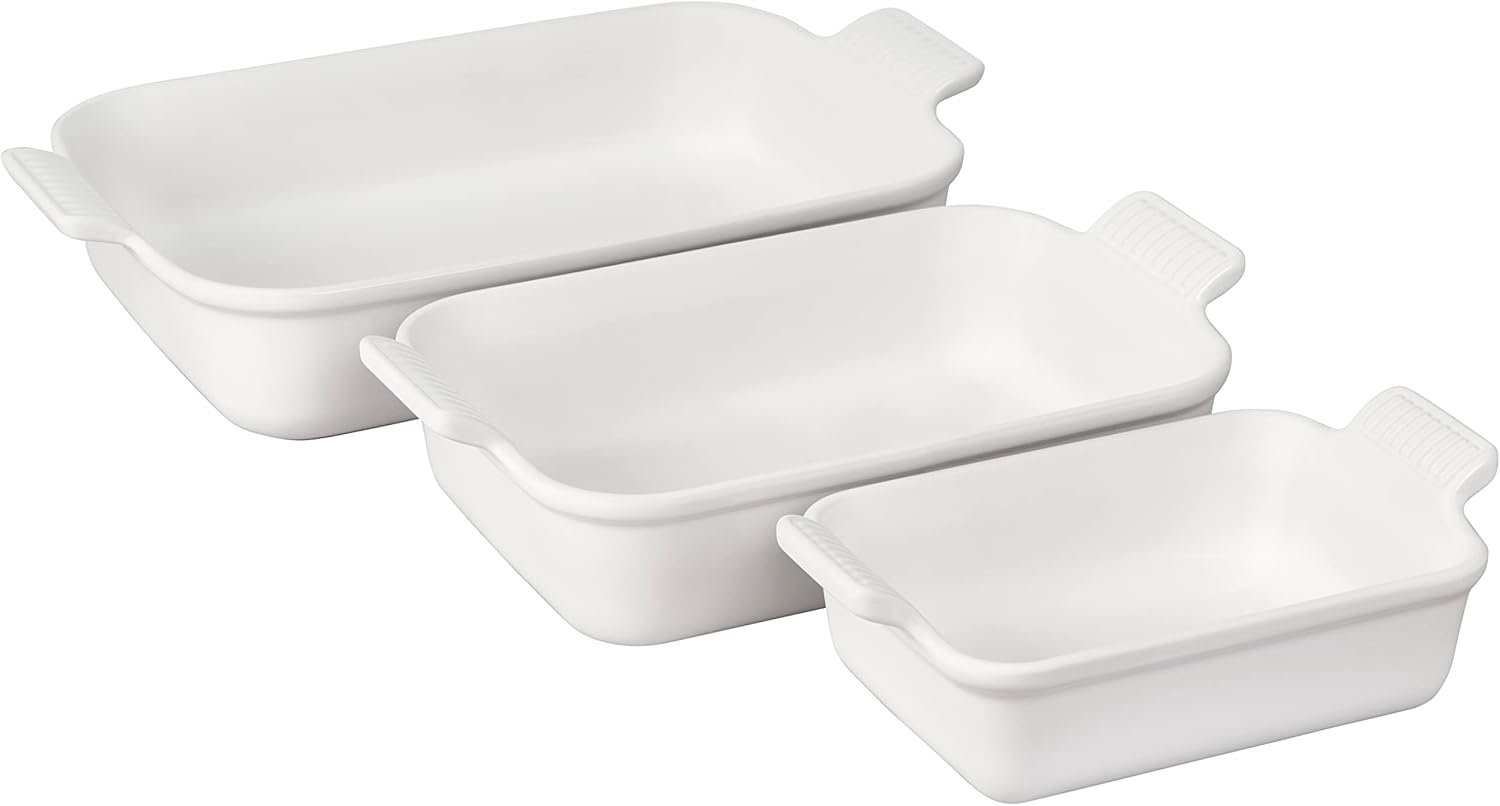 Le Creuset Stoneware Heritage Rectangular Dish 4 Qt - How It Compares