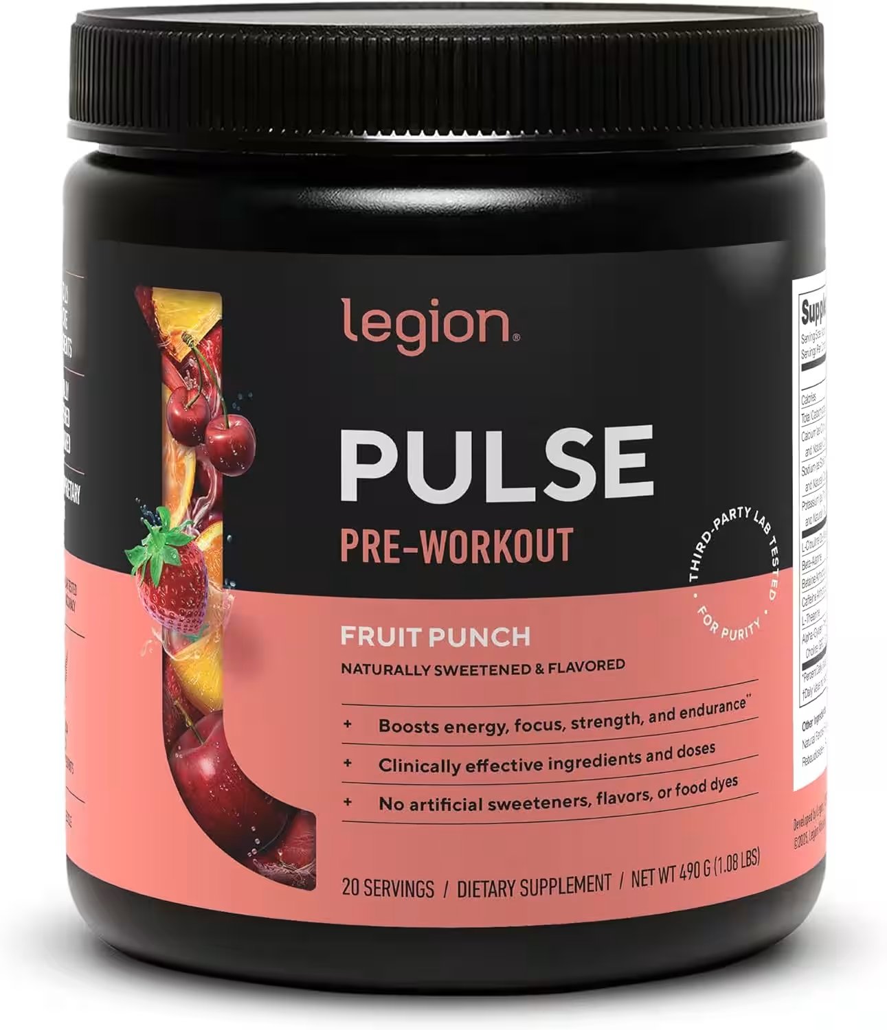 Legion Pulse Pre Workout Supplement Fruit Punch 21 Srv Review