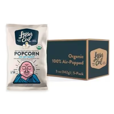 Lesser Evil Organic Popcorn Oh My Ghee 5oz 6 Pack Review: Why 25,000+ Amazon Buyers Can't Stop Raving About It - Product Image