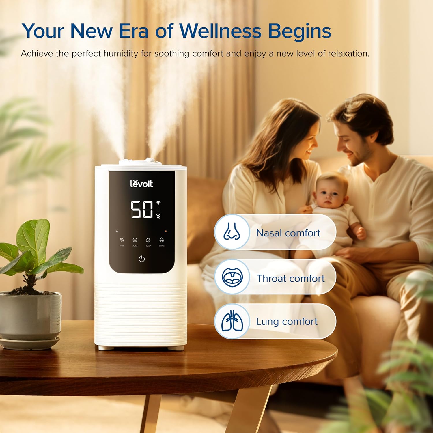 Levoit OasisMist Smart Humidifier 4.5L - Key Specifications