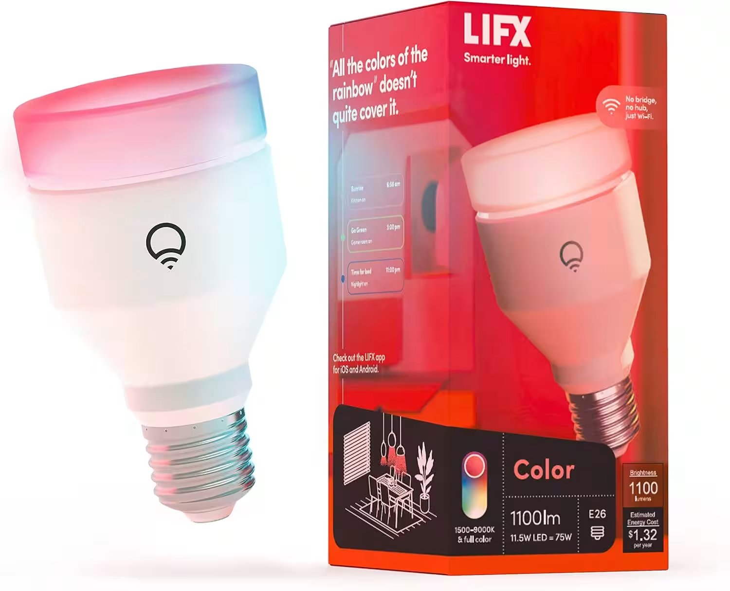 LIFX A19 Smart Bulb WiFi LED Color 1100 Lumens Review