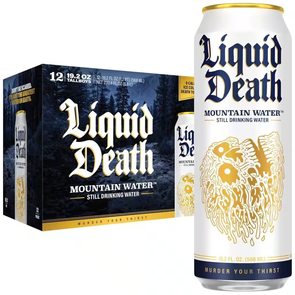 Liquid Death Mountain Water Tallboy 19.2oz 12 Pack Review: Why This 4.4-Star Amazon Best-Seller Deserves the Hype - Product Image