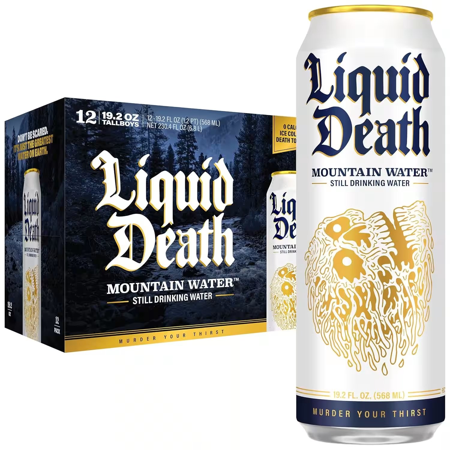 Liquid Death Mountain Water Tallboy 19.2oz 12 Pack Review