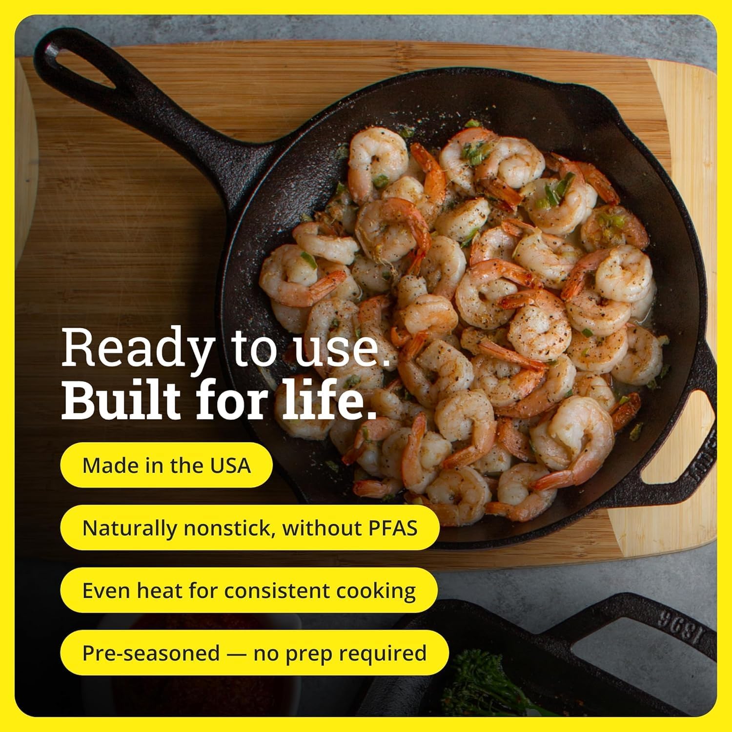 Lodge 12 Inch Cast Iron Skillet Pre-Seasoned with Silicone Handle - Performance Testing