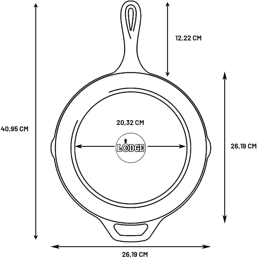 Lodge Blacklock 12 Inch Triple Seasoned Cast Iron Skillet - Design and Build Quality