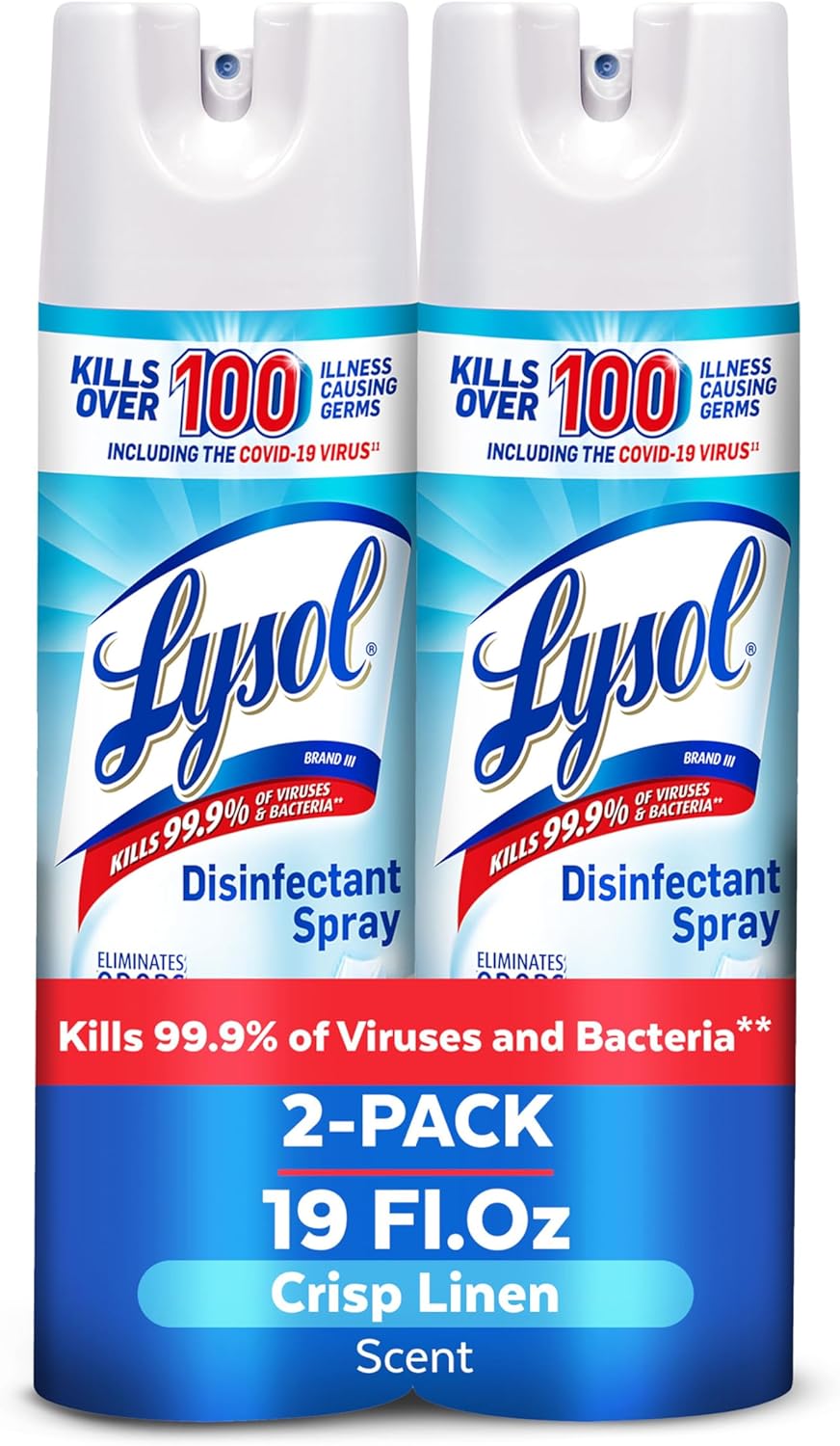 Lysol Disinfectant Spray Crisp Linen 19oz 2 Pack Review