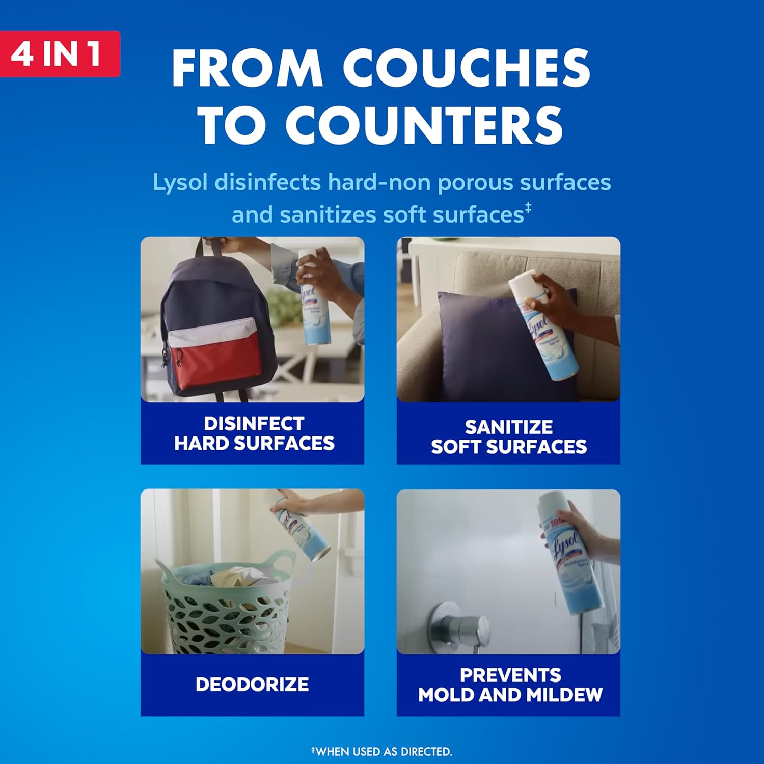 Lysol Disinfectant Spray Crisp Linen 19oz 2 Pack - Design and Build Quality