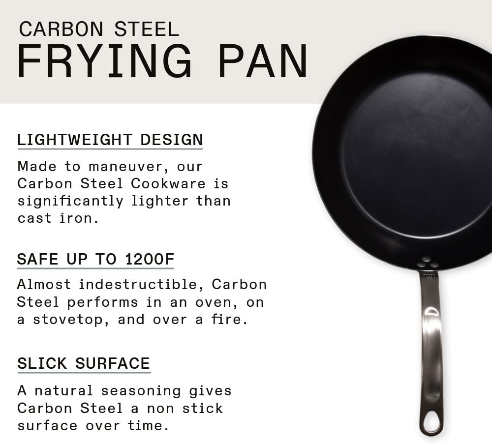 Made In Blue Carbon Steel Frying Pan 12 Inch - Design and Build Quality