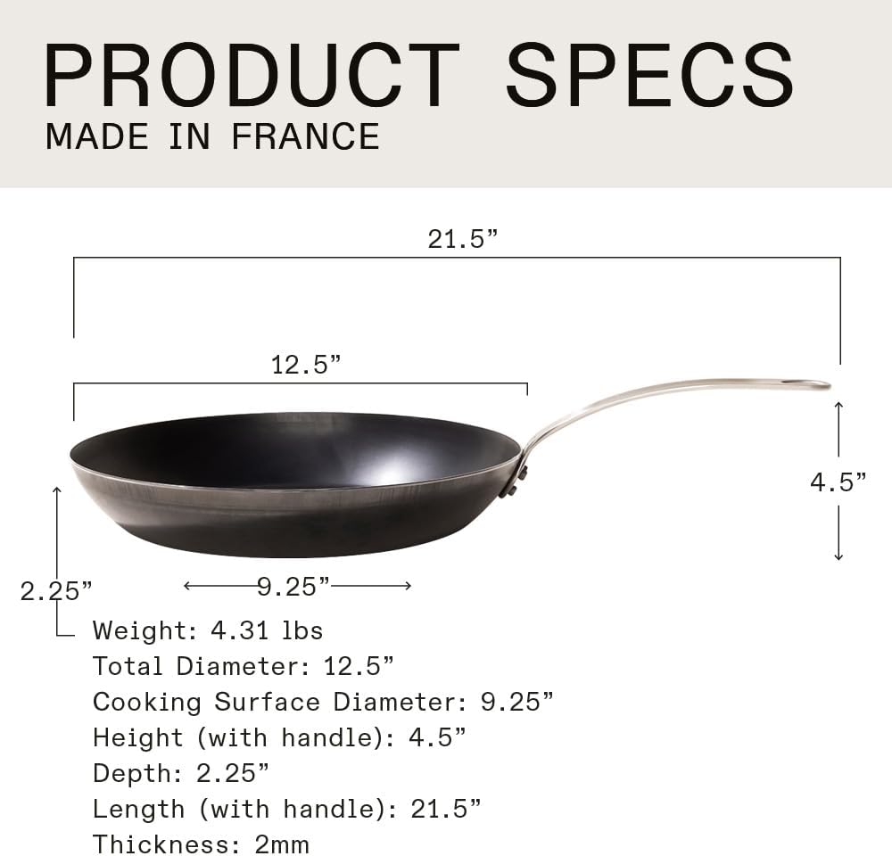 Made In Blue Carbon Steel Frying Pan 12 Inch - Performance Testing