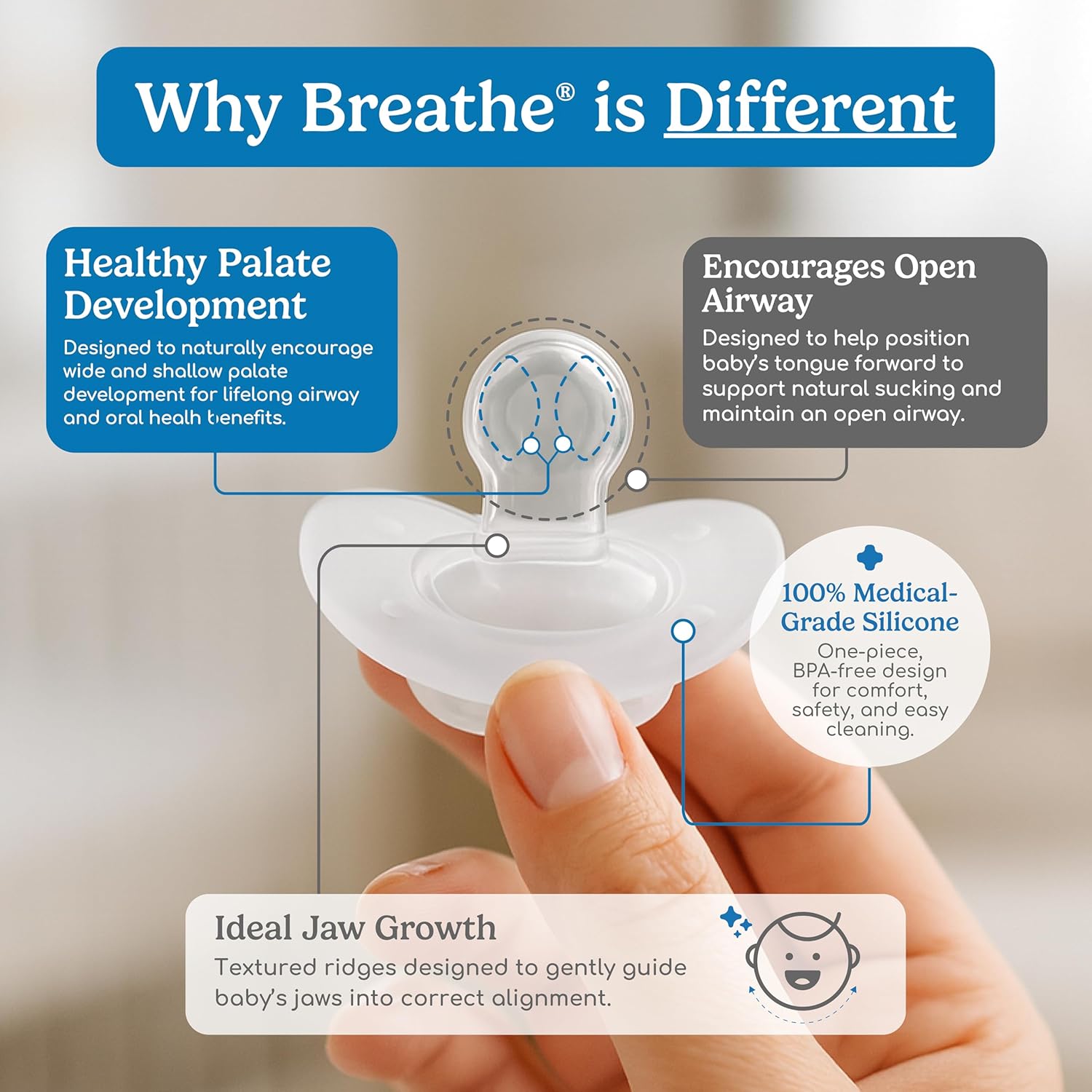 MAM Perfect Night Pacifier 0-6 Months 2 Pack - Key Specifications