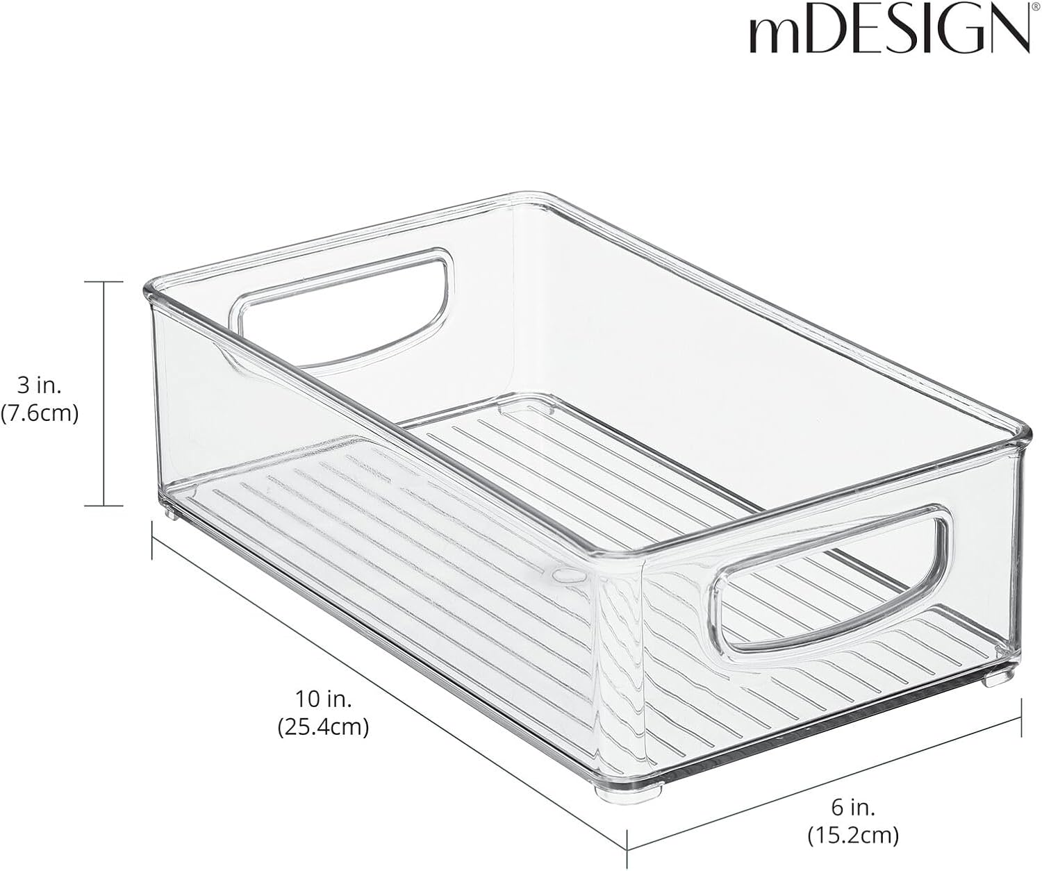 mDesign Plastic Stackable Kitchen Pantry Organizer Bin 4 Pack - Key Specifications