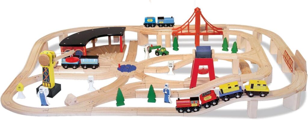 Melissa and Doug Deluxe Wooden Railway Set 130 Pieces Review: Why 100,000+ Amazon Buyers Can't Stop Raving About It - Product Image