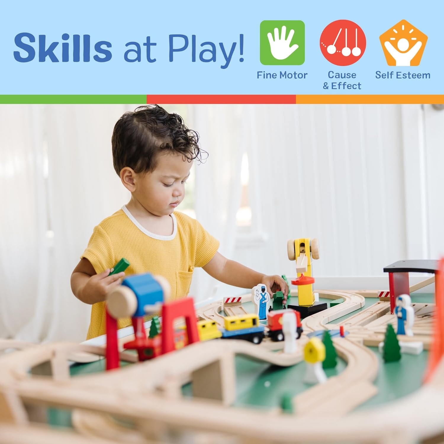 Melissa and Doug Deluxe Wooden Railway Set 130 Pieces - Performance Testing