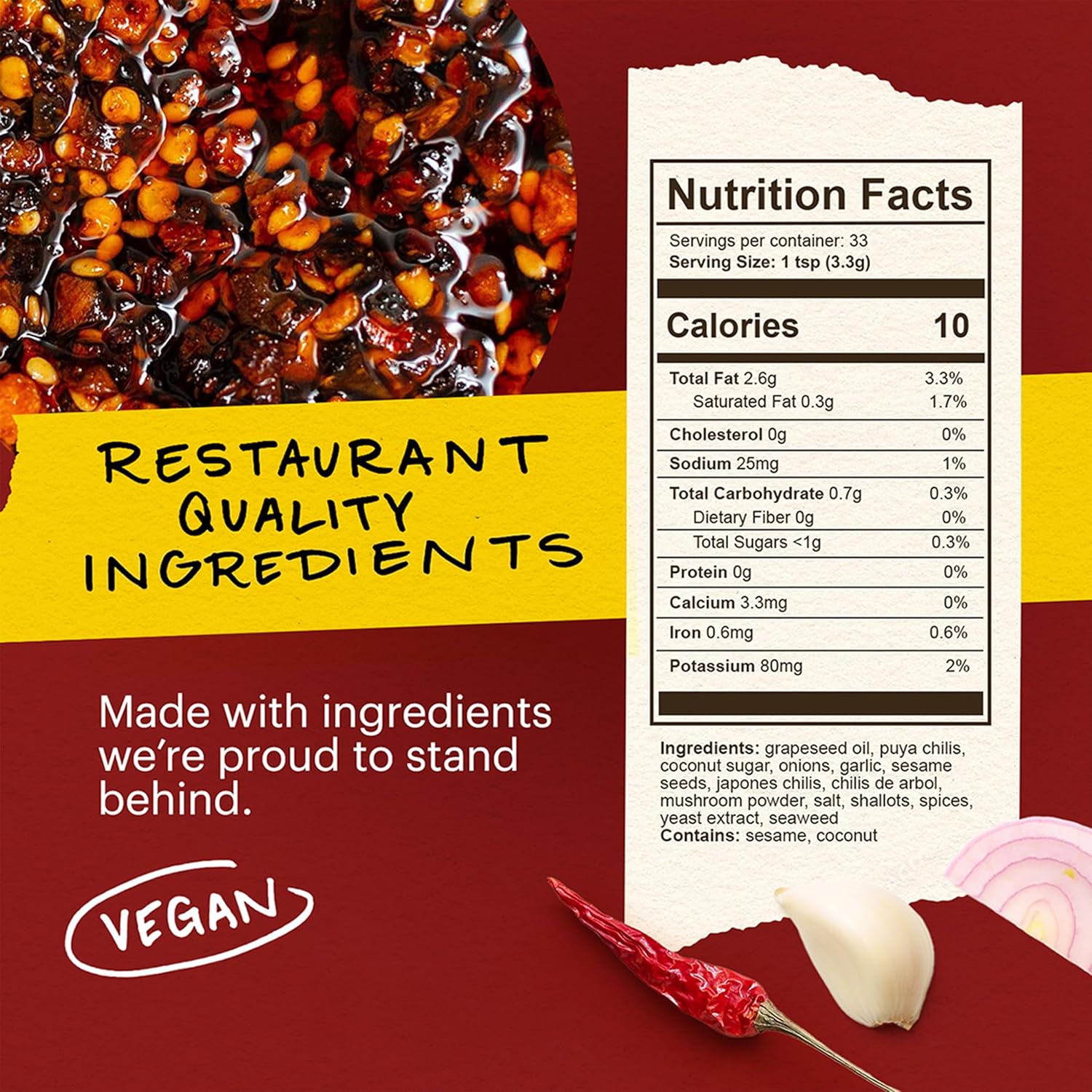 Momofuku Chili Crunch Seasoning 5.5oz - Key Specifications