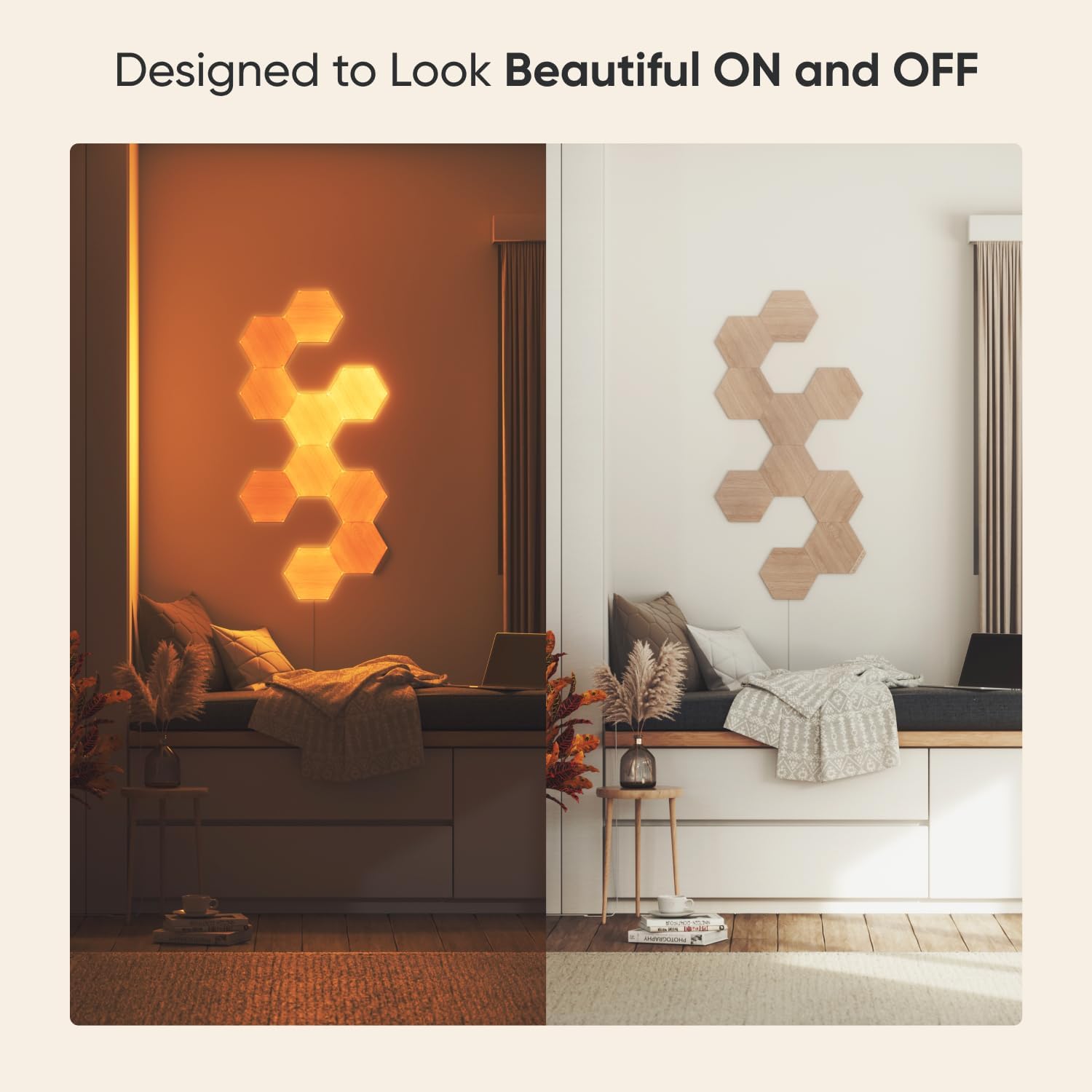 Nanoleaf Elements Wood Look Hexagons Smarter Kit 7 - Design and Build Quality