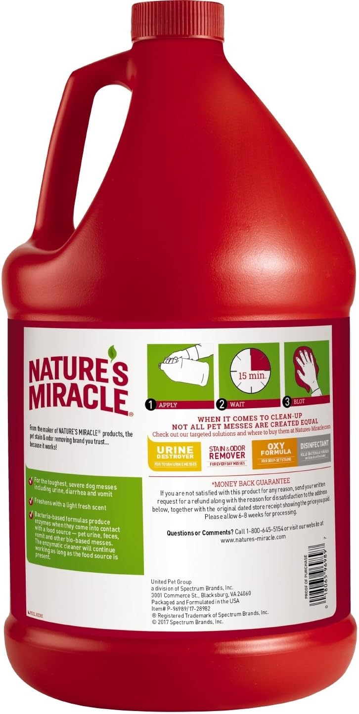 Nature's Miracle Advanced Stain Odor Eliminator Dog 1 Gallon - Key Specifications