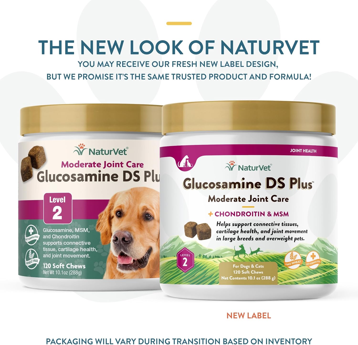 NaturVet Glucosamine DS Plus Level 2 Joint Support 120 Chews - Key Specifications