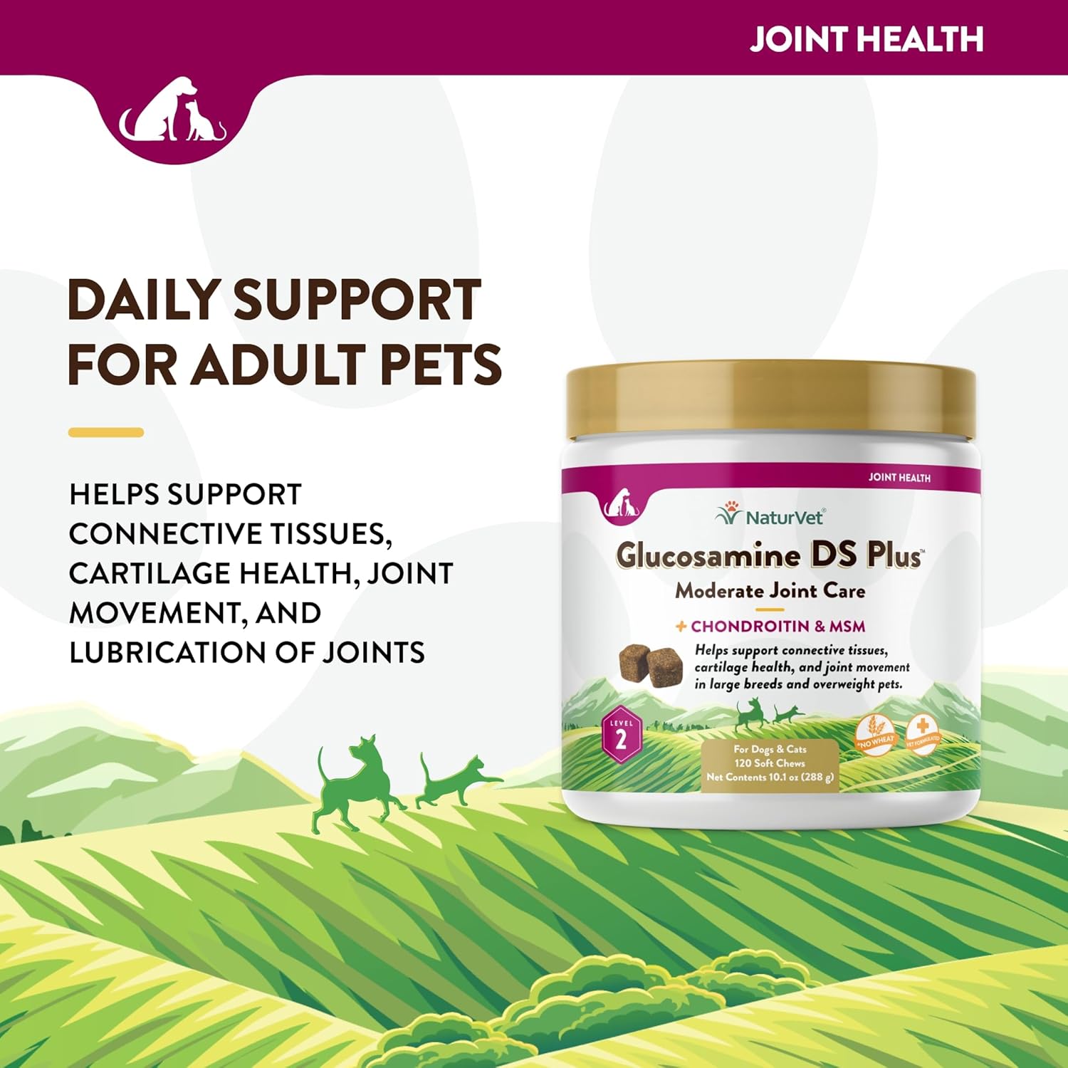 NaturVet Glucosamine DS Plus Level 2 Joint Support 120 Chews - Design and Build Quality