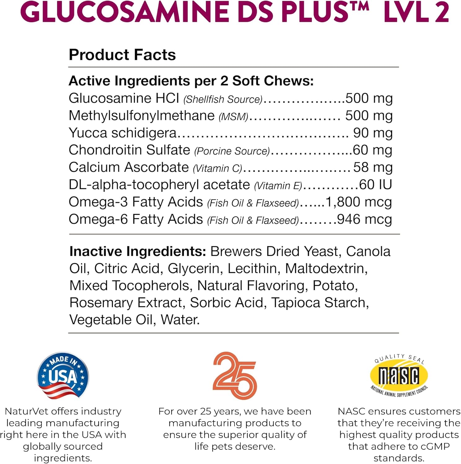 NaturVet Glucosamine DS Plus Level 2 Joint Support 120 Chews - Final Verdict