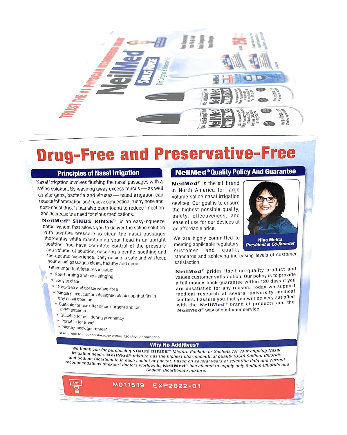 NeilMed Sinus Rinse Complete Saline Kit 50 Packets - Performance Testing