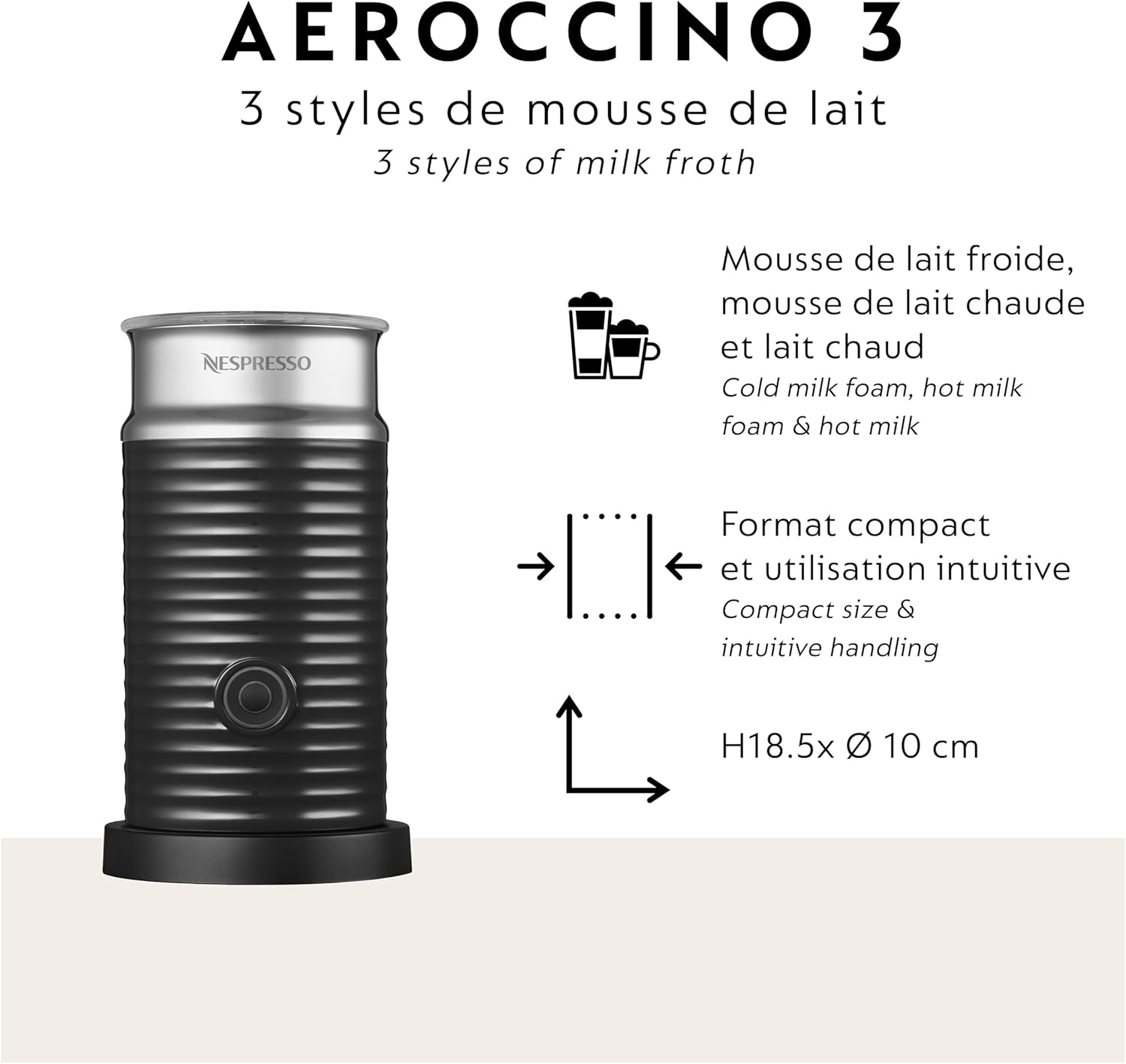 Nespresso Vertuo Next Coffee Espresso Machine by Breville - Key Specifications