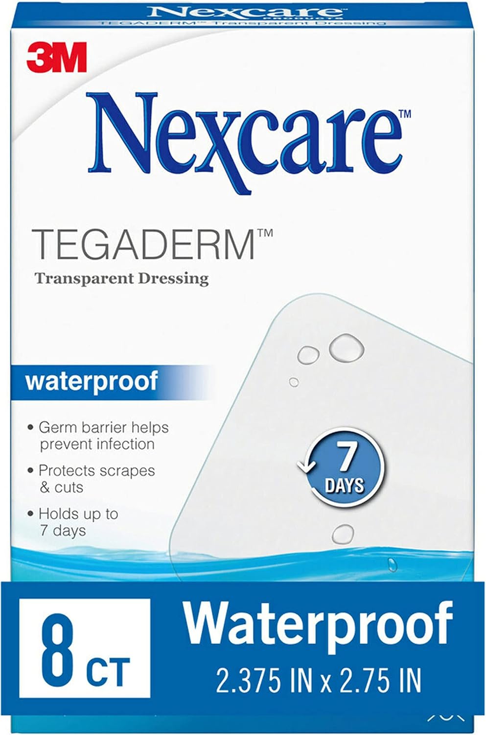 Nexcare Tegaderm Waterproof Transparent Dressing 8 Count Review