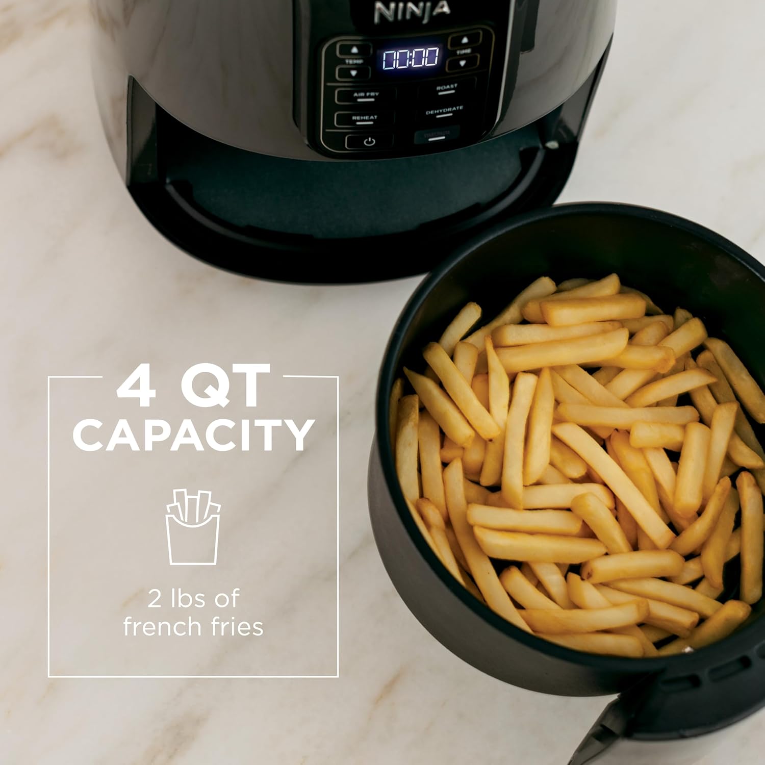 Ninja AF101 Air Fryer 4 Quart 1550W - Key Specifications