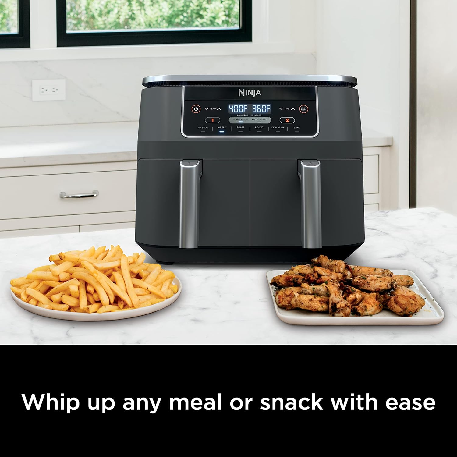 Ninja DZ201 Foodi 8 Quart 6-in-1 DualZone 2-Basket Air Fryer - How It Compares
