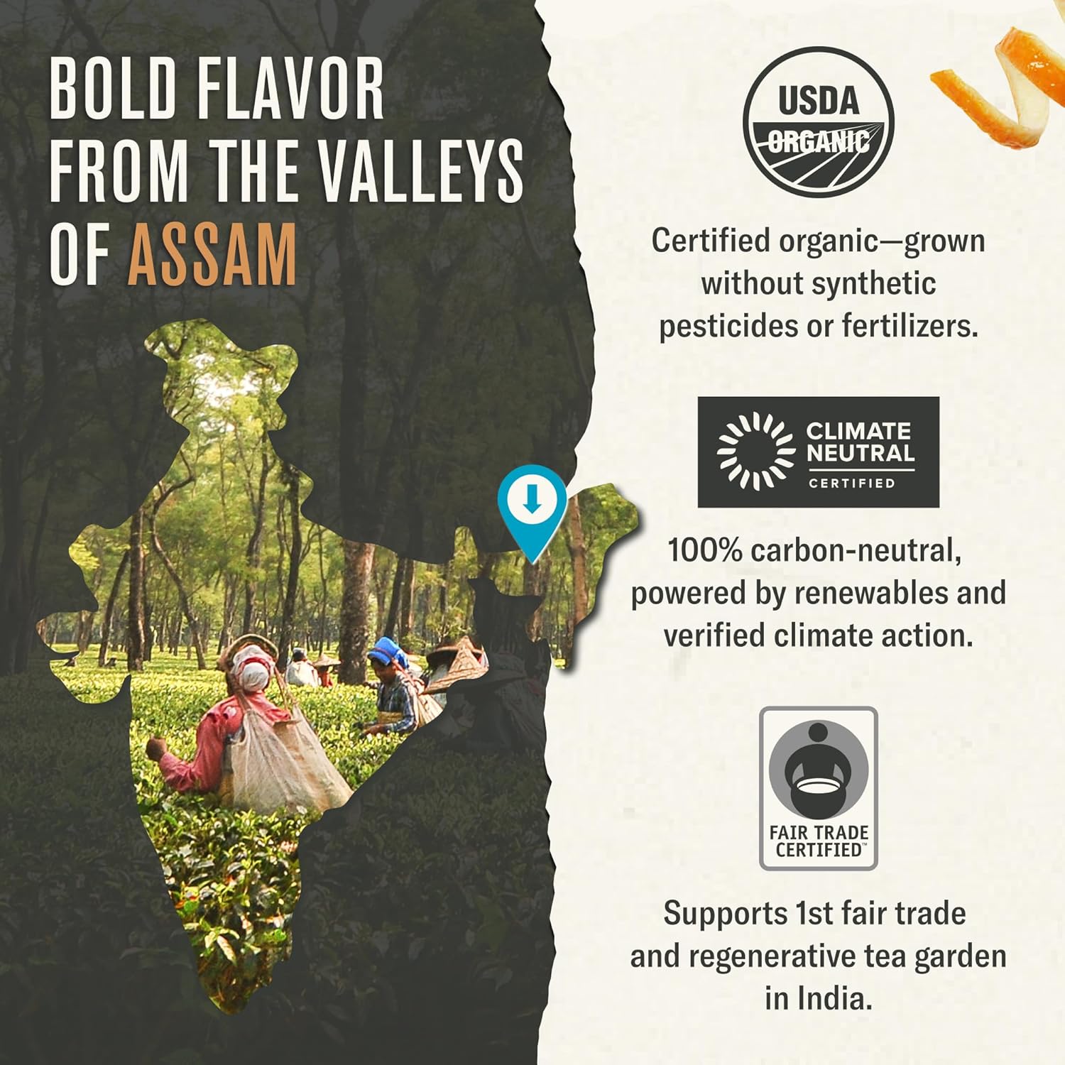 Numi Organic Aged Earl Grey Tea 18 Bags - Key Specifications