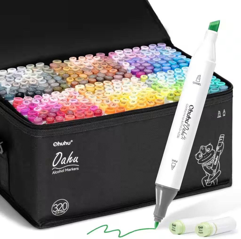 Ohuhu Alcohol Markers 320 Colors Dual Tip Review: Is This Top-Rated Amazon Pick Worth $20? - Product Image